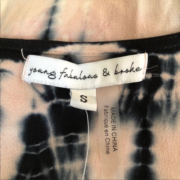 NEW W/ Tags!! Young Fabulous and Broke Jillian Faux Wrap Dress, S - Picture 10 of 11